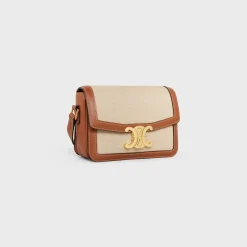 Sale TEEN TRIOMPHE BAG in TEXTILE AND CALFSKIN Women Triomphe | Categories·Cross-Body Bags