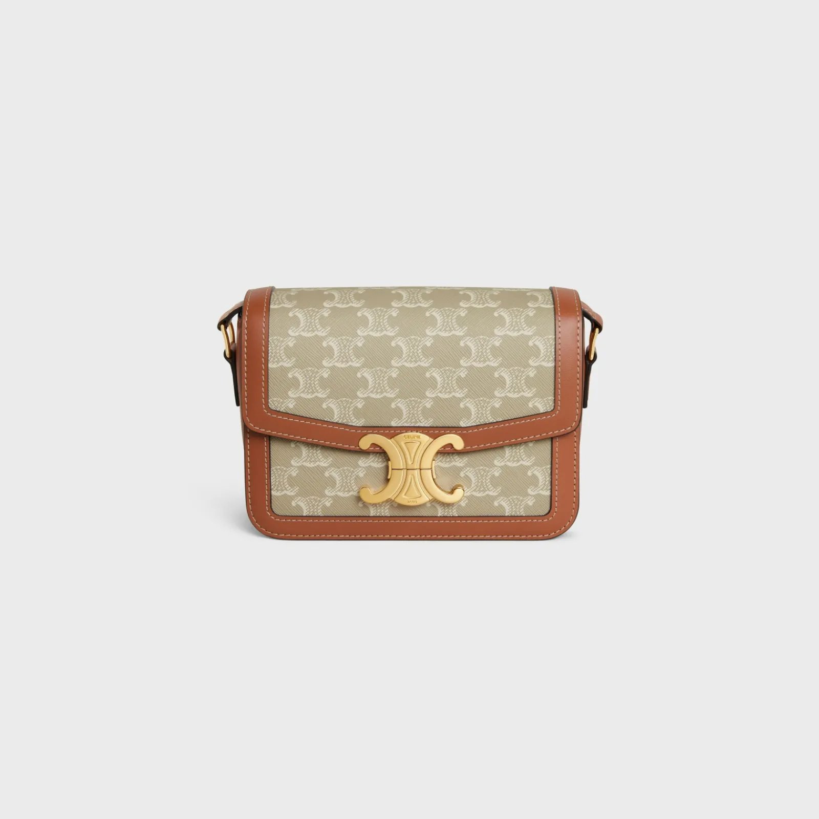 Discount TEEN TRIOMPHE BAG in Triomphe Canvas and calfskin Women Triomphe | Triomphe Canvas