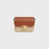 Online TEEN TRIOMPHE BAG in WICKER AND NATURAL CALFSKIN Women Triomphe | Categories·Cross-Body Bags
