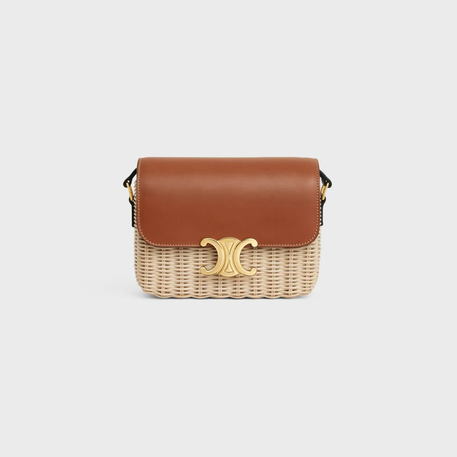 Online TEEN TRIOMPHE BAG in WICKER AND NATURAL CALFSKIN Women Triomphe | Categories·Cross-Body Bags