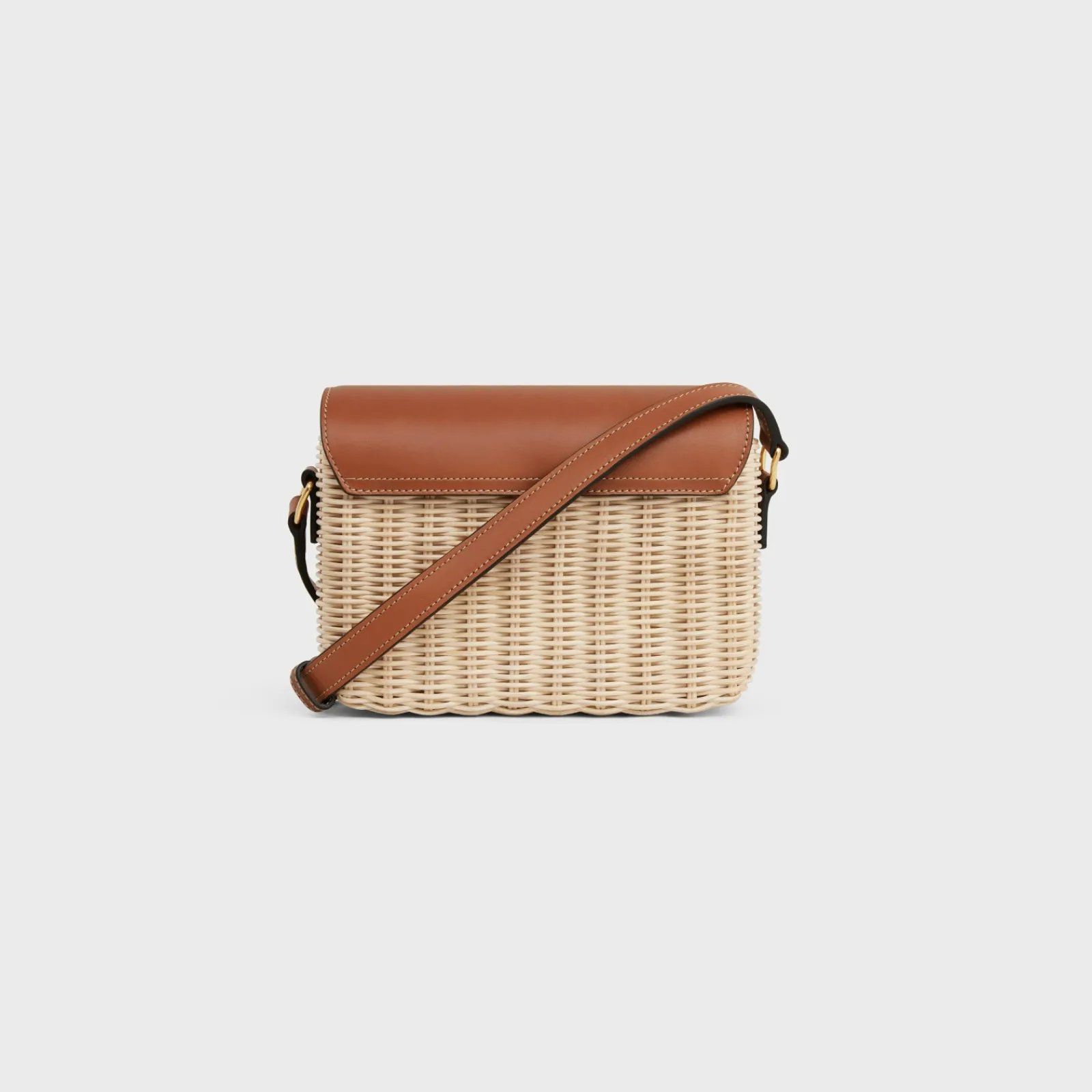 Online TEEN TRIOMPHE BAG in WICKER AND NATURAL CALFSKIN Women Triomphe | Categories·Cross-Body Bags