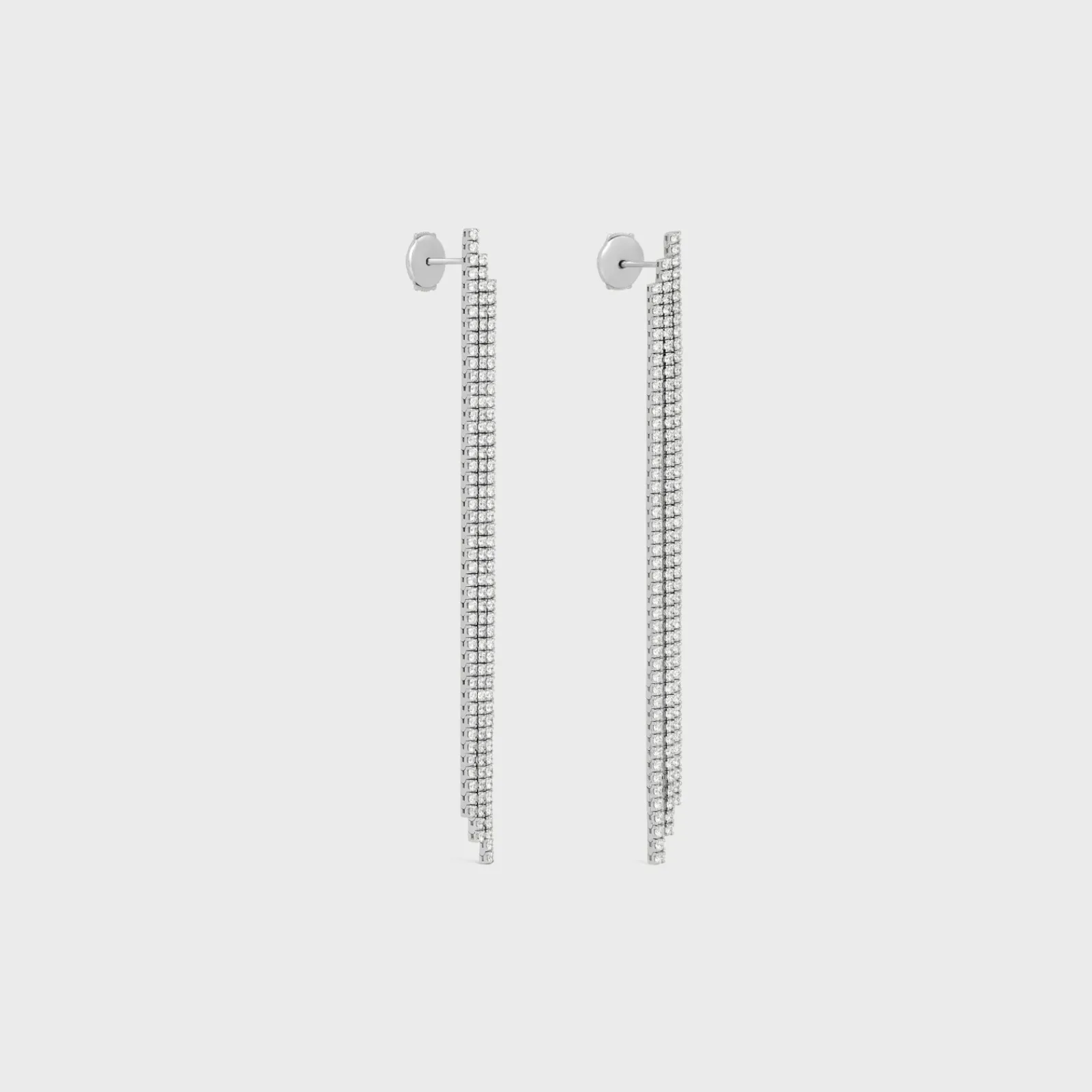 Sale Tennis Cocktail Earrings in White Gold and Diamonds Women Other Lines | Categories·Earrings