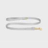 Outlet Thin dog leash in laminated calfskin with Triomphe embossed Dog Accessories