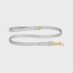 Outlet Thin dog leash in laminated calfskin with Triomphe embossed Dog Accessories