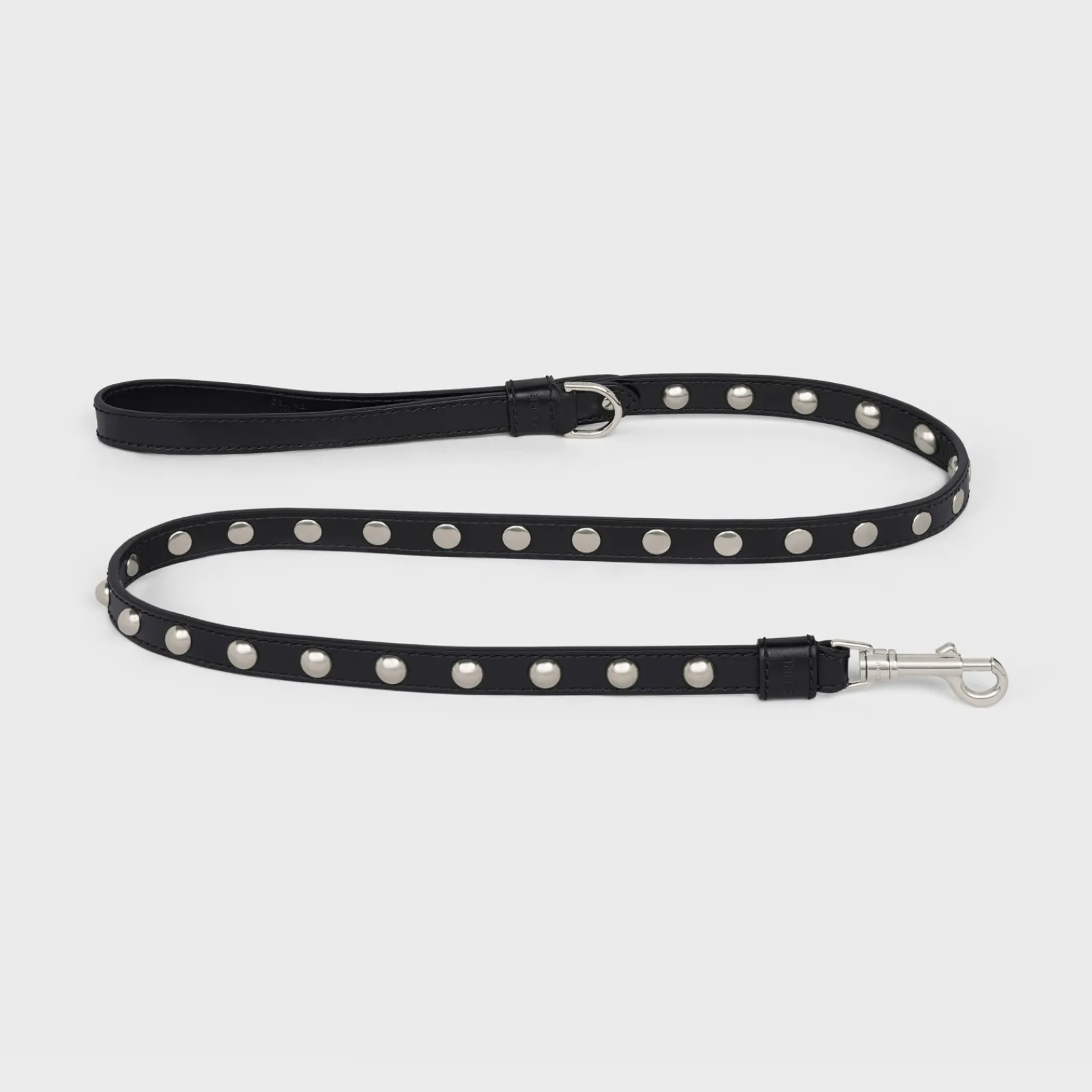 Discount Thin Dog Leash in Smooth Calfskin with Studs Dog Accessories