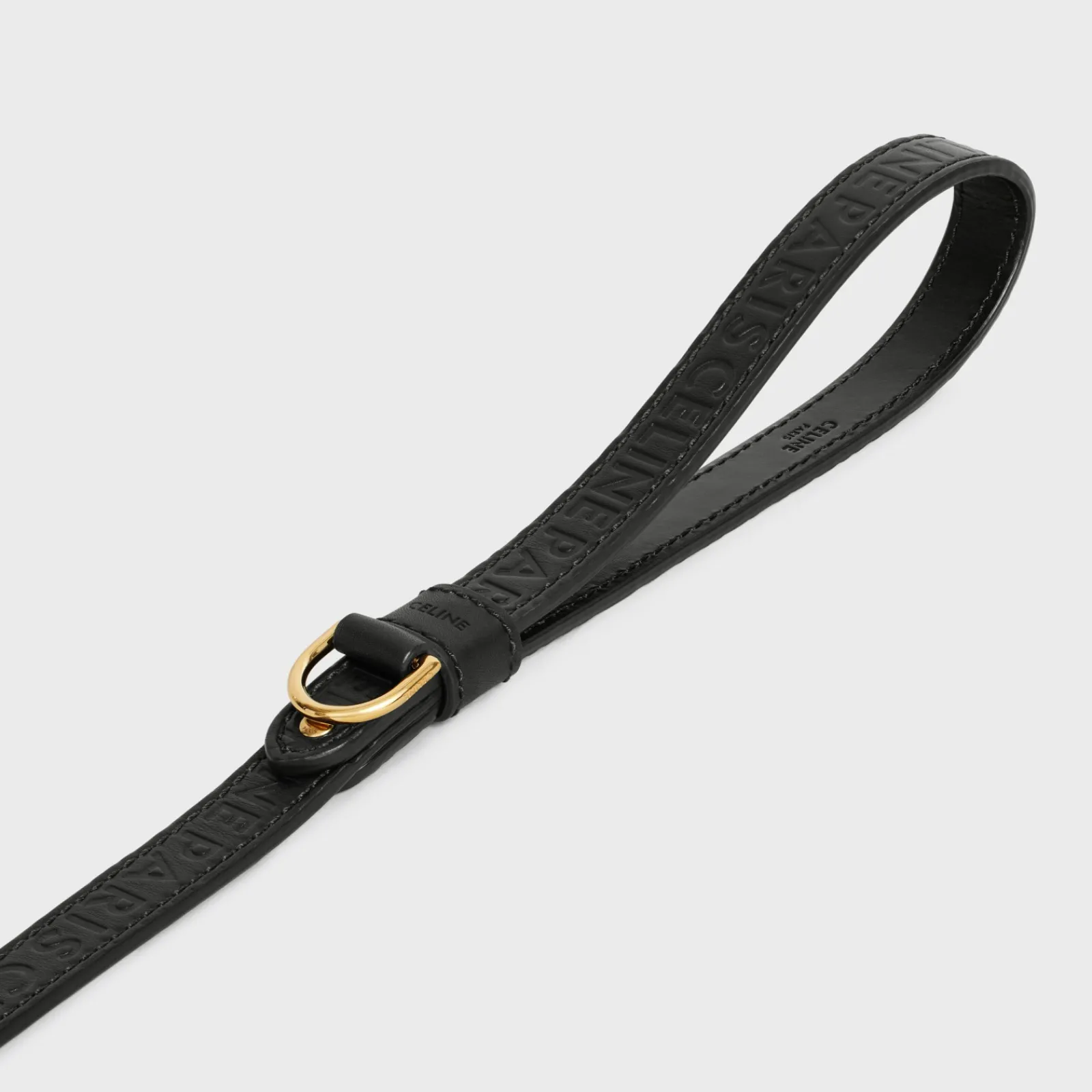 Online Thin dog leash in smooth calfskin with embossed Dog Accessories