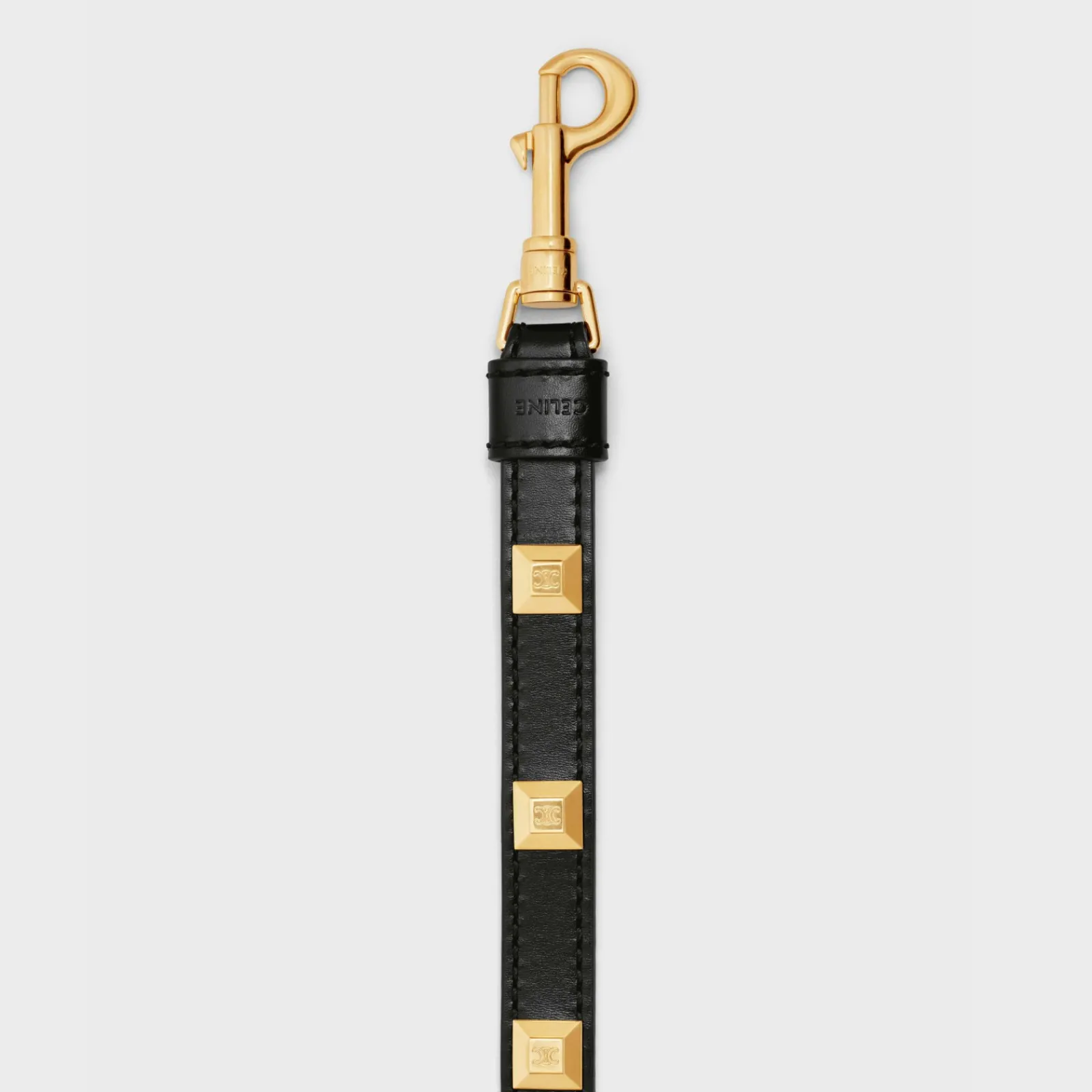 Discount Thin Dog Leash in smooth Calfskin with pyramid studs Dog Accessories