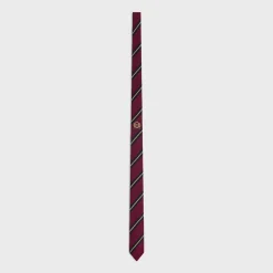 Outlet thin tie in blason silk jacquard Hats And Soft Accessories