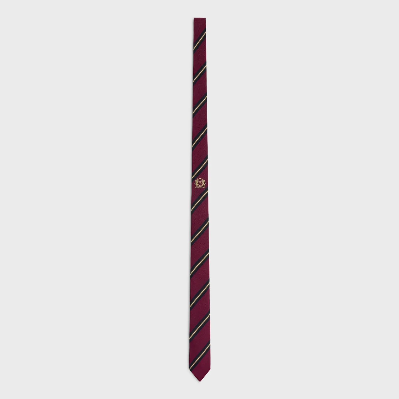 Outlet thin tie in blason silk jacquard Hats And Soft Accessories