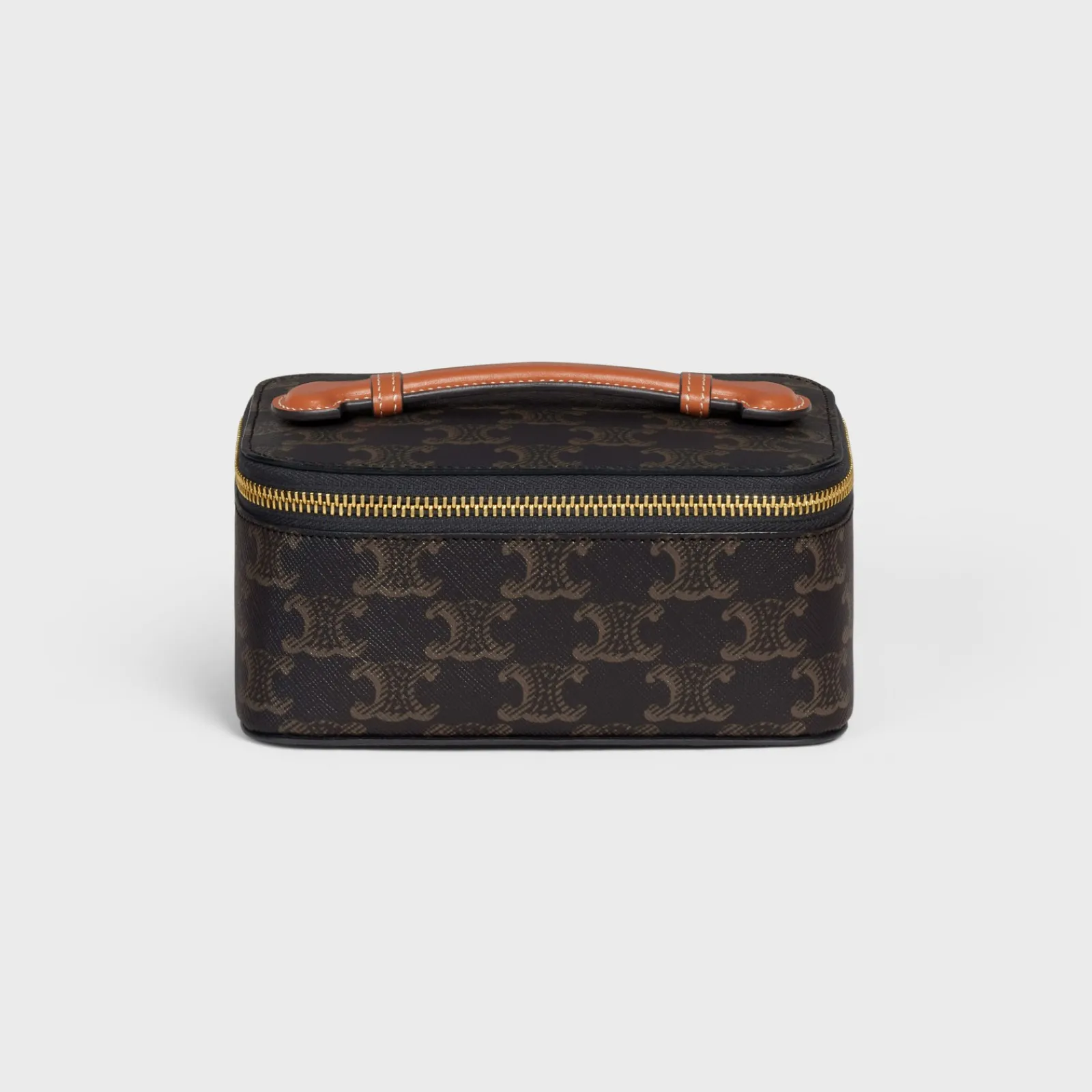 Discount Top Handle Small Toiletry Case in Triomphe Canvas and Calfskin Beauty Accessories | Travel