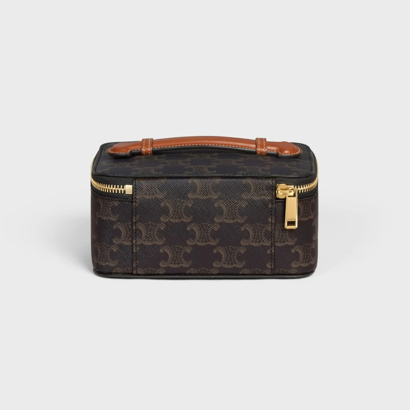 Discount Top Handle Small Toiletry Case in Triomphe Canvas and Calfskin Beauty Accessories | Travel