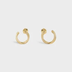 Clearance Torsion Earrings in Yellow Gold and Diamonds Women Other Lines | Categories·Earrings