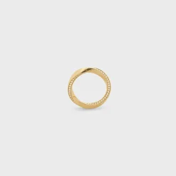Outlet Torsion Ring in Yellow Gold and Diamonds Women Other Lines | Categories·Rings