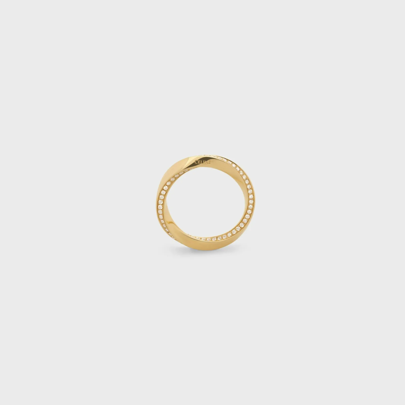 Outlet Torsion Ring in Yellow Gold and Diamonds Women Other Lines | Categories·Rings
