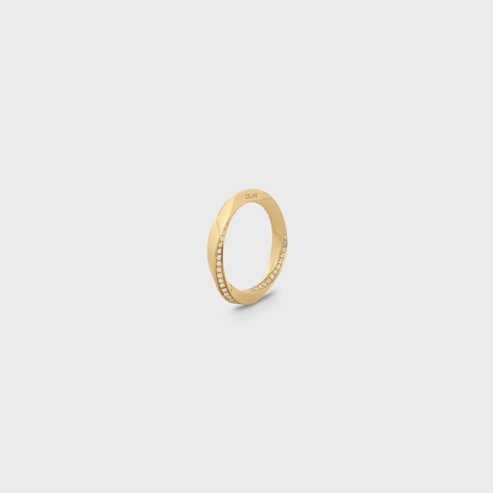 Outlet Torsion Ring in Yellow Gold and Diamonds Women Other Lines | Categories·Rings