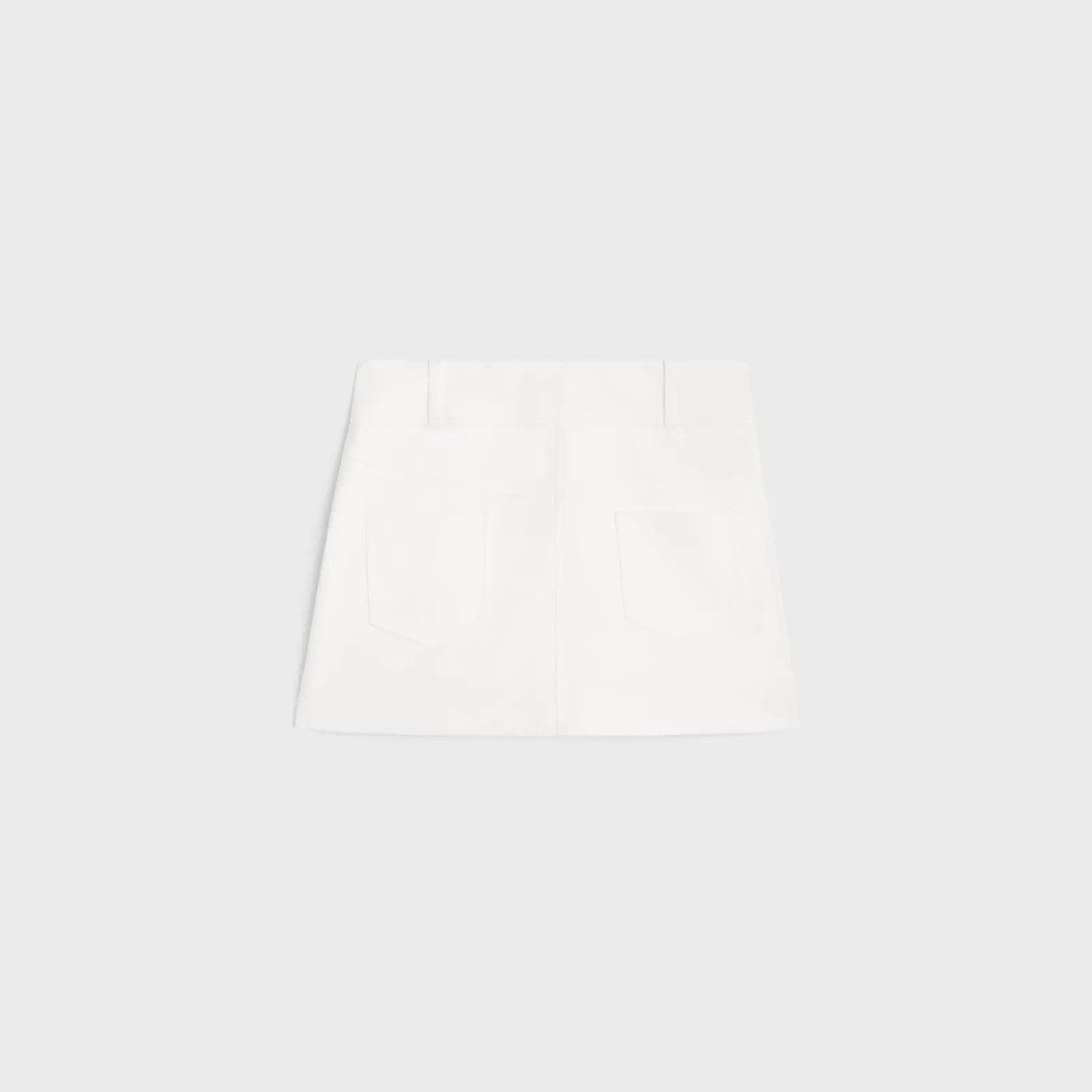New trapeze mini skirt in cotton twill Women Dresses And Skirts