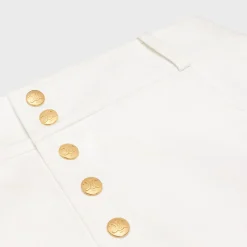 New trapeze mini skirt in cotton twill Women Dresses And Skirts