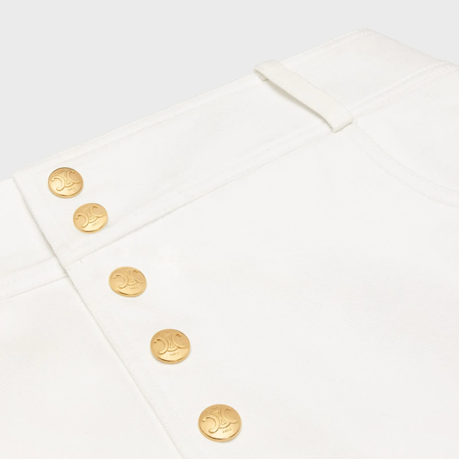 New trapeze mini skirt in cotton twill Women Dresses And Skirts