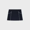 Hot trapeze mini skirt in gauffered double wool Women Dresses And Skirts