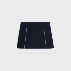 Hot trapeze mini skirt in gauffered double wool Women Dresses And Skirts