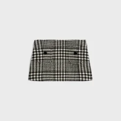 Sale trapeze mini skirt in wool tweed Women Dresses And Skirts