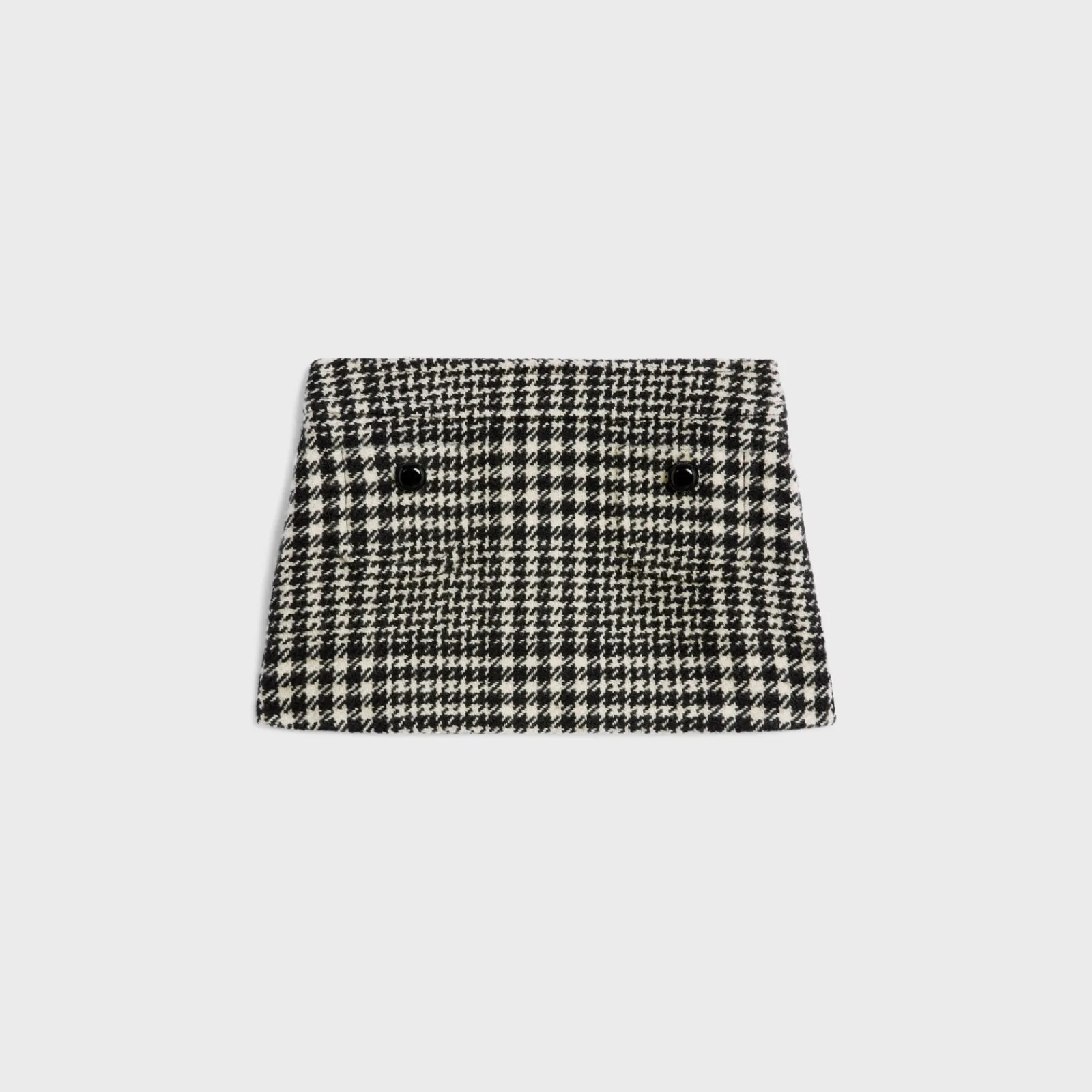 Sale trapeze mini skirt in wool tweed Women Dresses And Skirts