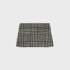 Sale trapeze mini skirt in wool tweed Women Dresses And Skirts