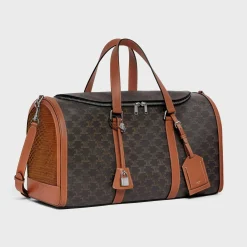 Best TRAVEL DOG BAG IN TRIOMPHE CANVAS AND CALFKSIN Dog Accessories