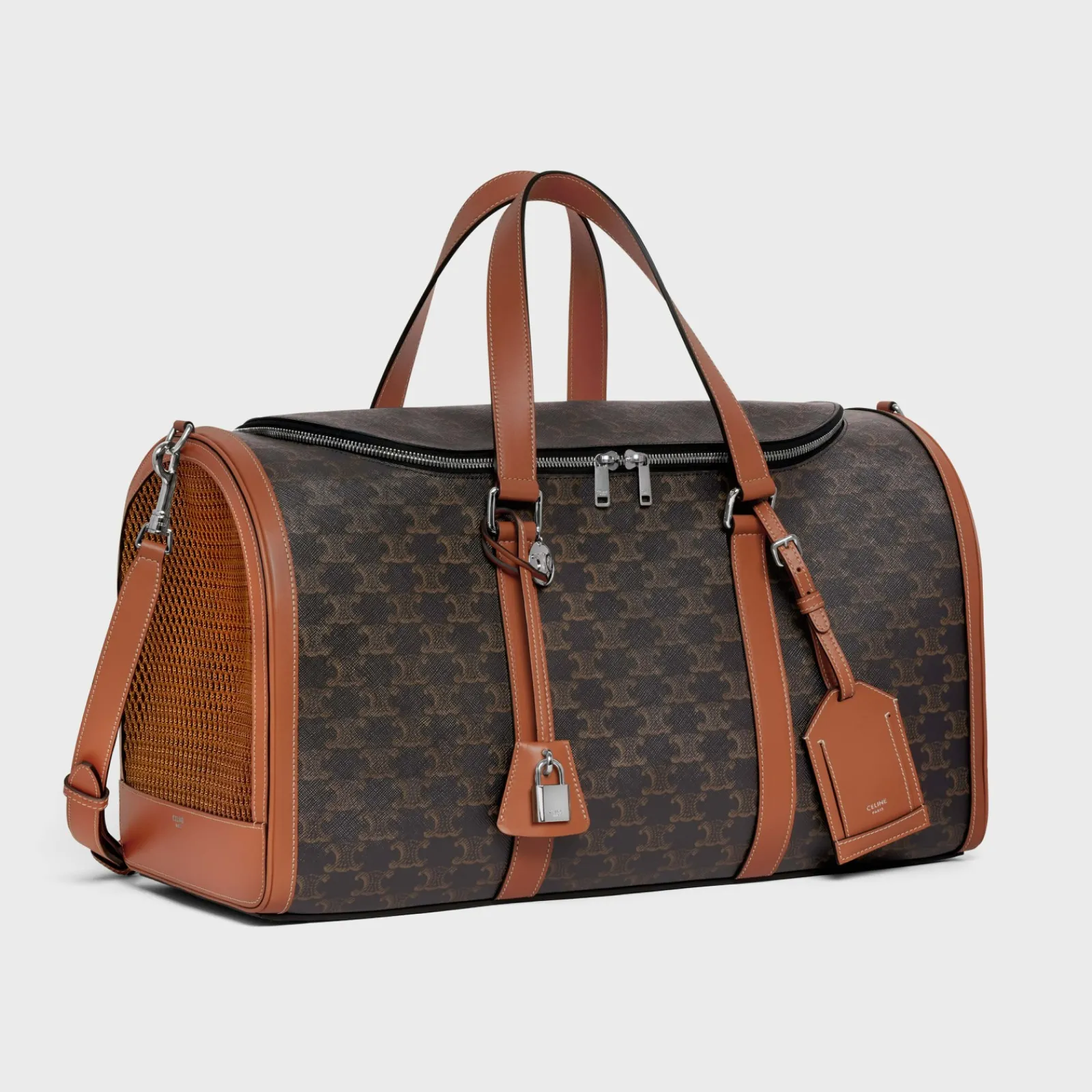 Best TRAVEL DOG BAG IN TRIOMPHE CANVAS AND CALFKSIN Dog Accessories