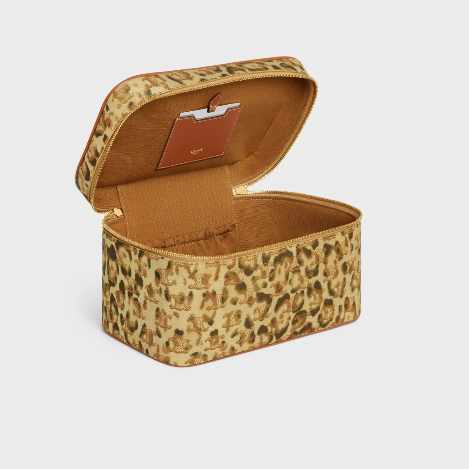 Sale Travel vanity case in Triomphe canvas with print and calfskin Travel
