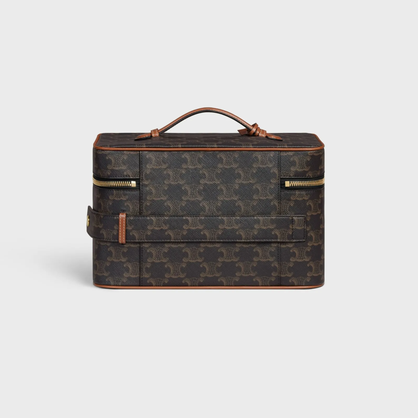 Fashion Travel Vanity Case in Triomphe Canvas and Calfskin Travel