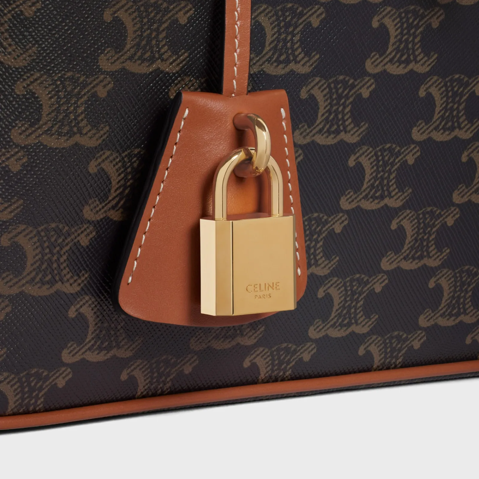 Fashion Travel Vanity Case in Triomphe Canvas and Calfskin Travel