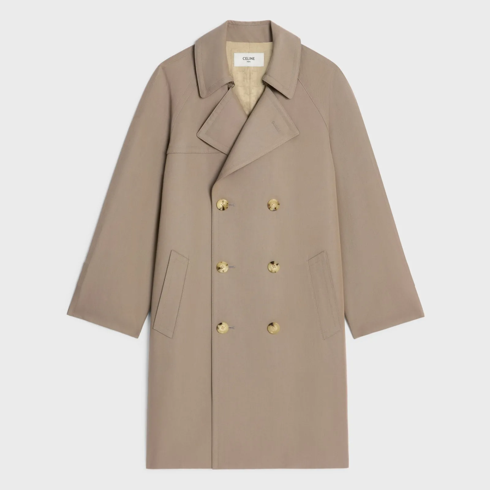 New trench coat in wool gabardine and cotton Women Coats