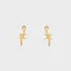 Online Triomphe Asymmetric Hoops in Brass with Finish Women Triomphe | Categories·Earrings