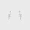 Sale Triomphe Asymmetric Hoops in Brass with Rhodium Finish Women Triomphe | Categories·Earrings