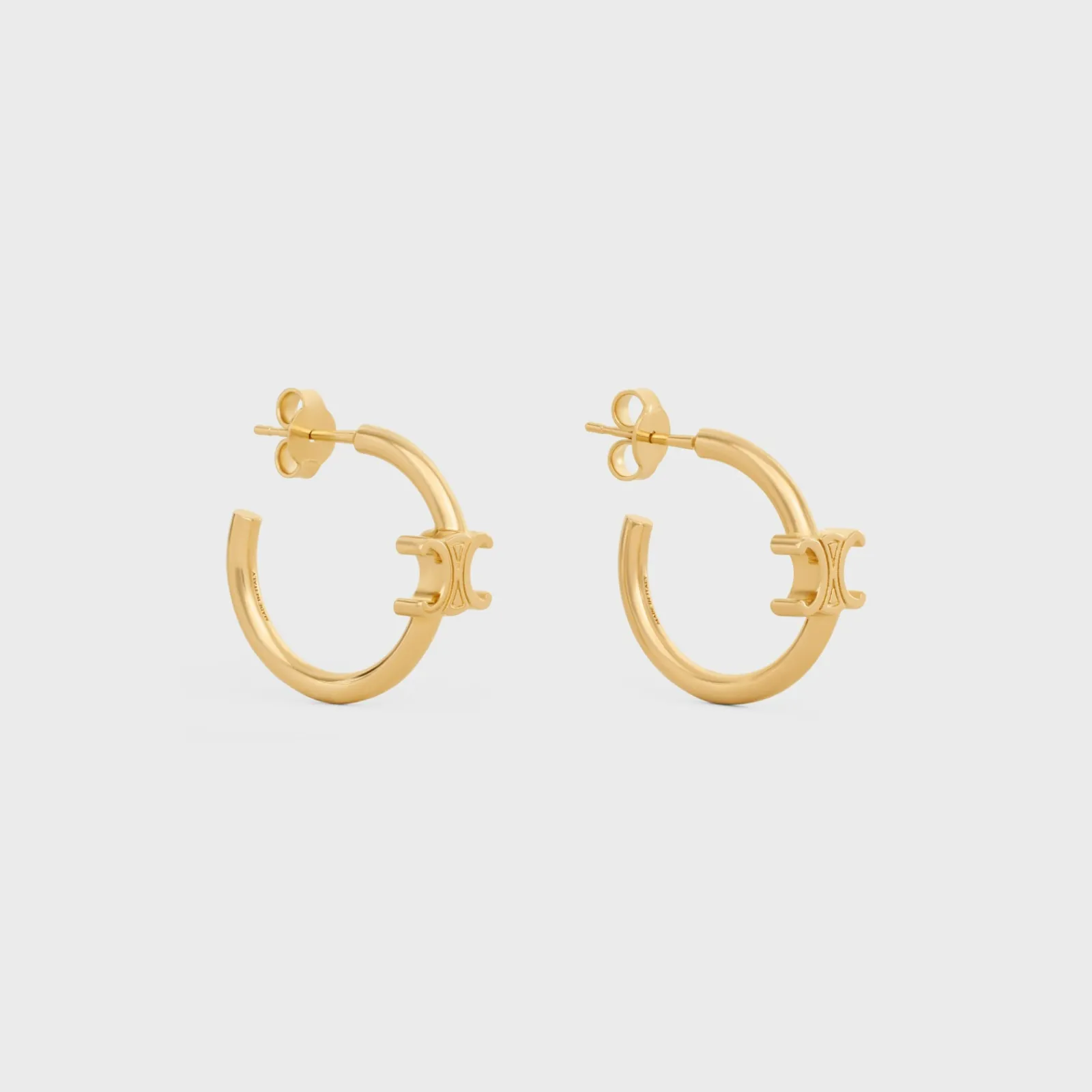 Online Triomphe Asymmetric Hoops in Brass with Finish Women Triomphe | Categories·Earrings
