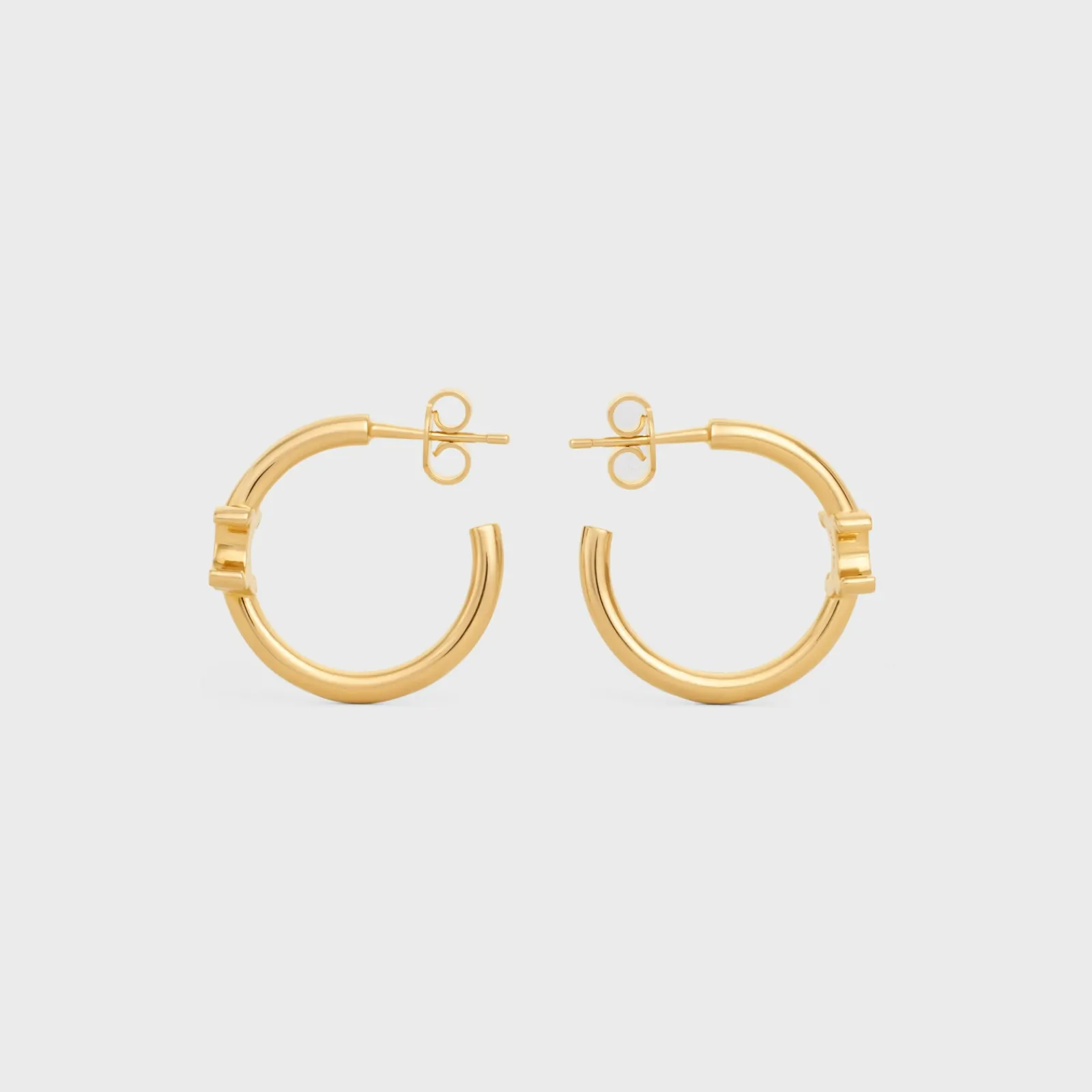 Online Triomphe Asymmetric Hoops in Brass with Finish Women Triomphe | Categories·Earrings