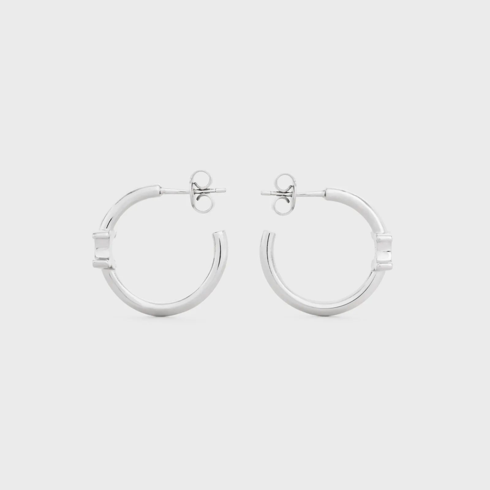 Sale Triomphe Asymmetric Hoops in Brass with Rhodium Finish Women Triomphe | Categories·Earrings
