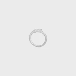 Hot Triomphe Asymmetric Ring in Brass with Rhodium Finish Women Triomphe | Categories·Rings
