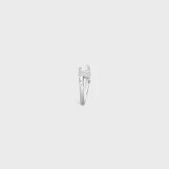 Hot Triomphe Asymmetric Ring in Brass with Rhodium Finish Women Triomphe | Categories·Rings
