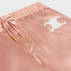 Online triomphe athletic pants in satin Women Pants And Shorts