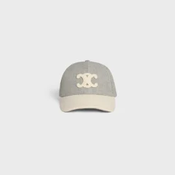 Fashion triomphe baseball cap in wool Women Bucket Hats And Caps