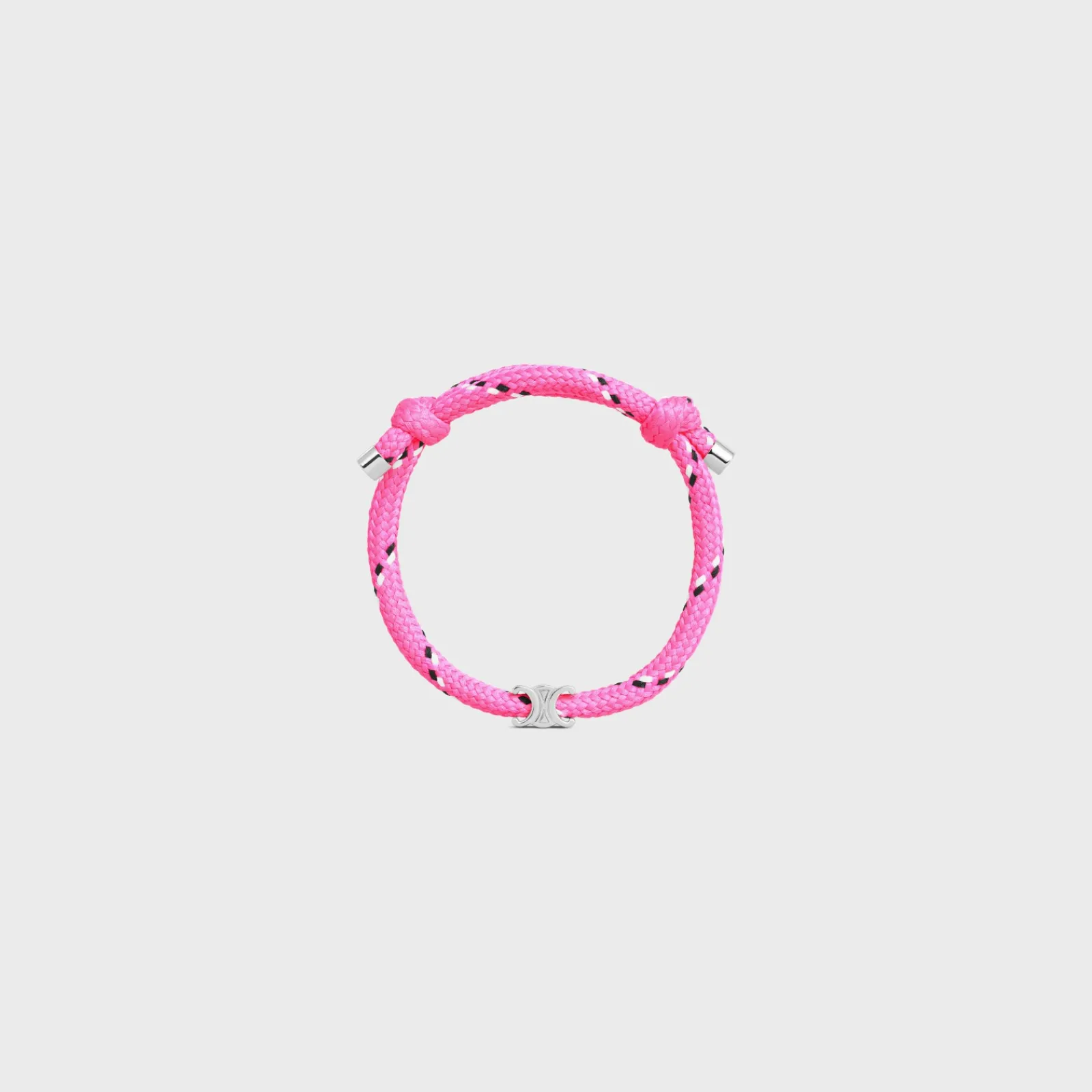 New Triomphe Beach Bracelet in Polyester and Brass with Rhodium Finish Bracelets & Rings