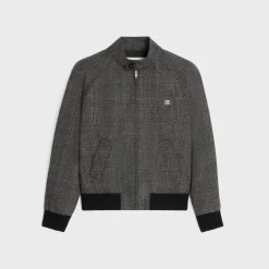 New triomphe blouson jacket in prince of wales wool Coats & Blousons