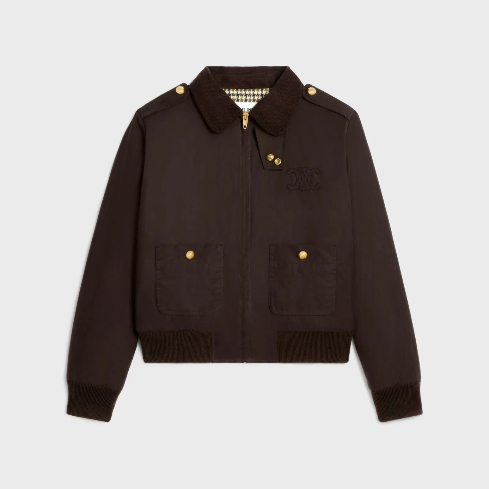 Sale Triomphe blouson jacket in waxed cotton linen Women Jackets