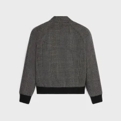New triomphe blouson jacket in prince of wales wool Coats & Blousons