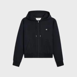 Online triomphe blouson jacket with hood in cotton twill Coats & Blousons