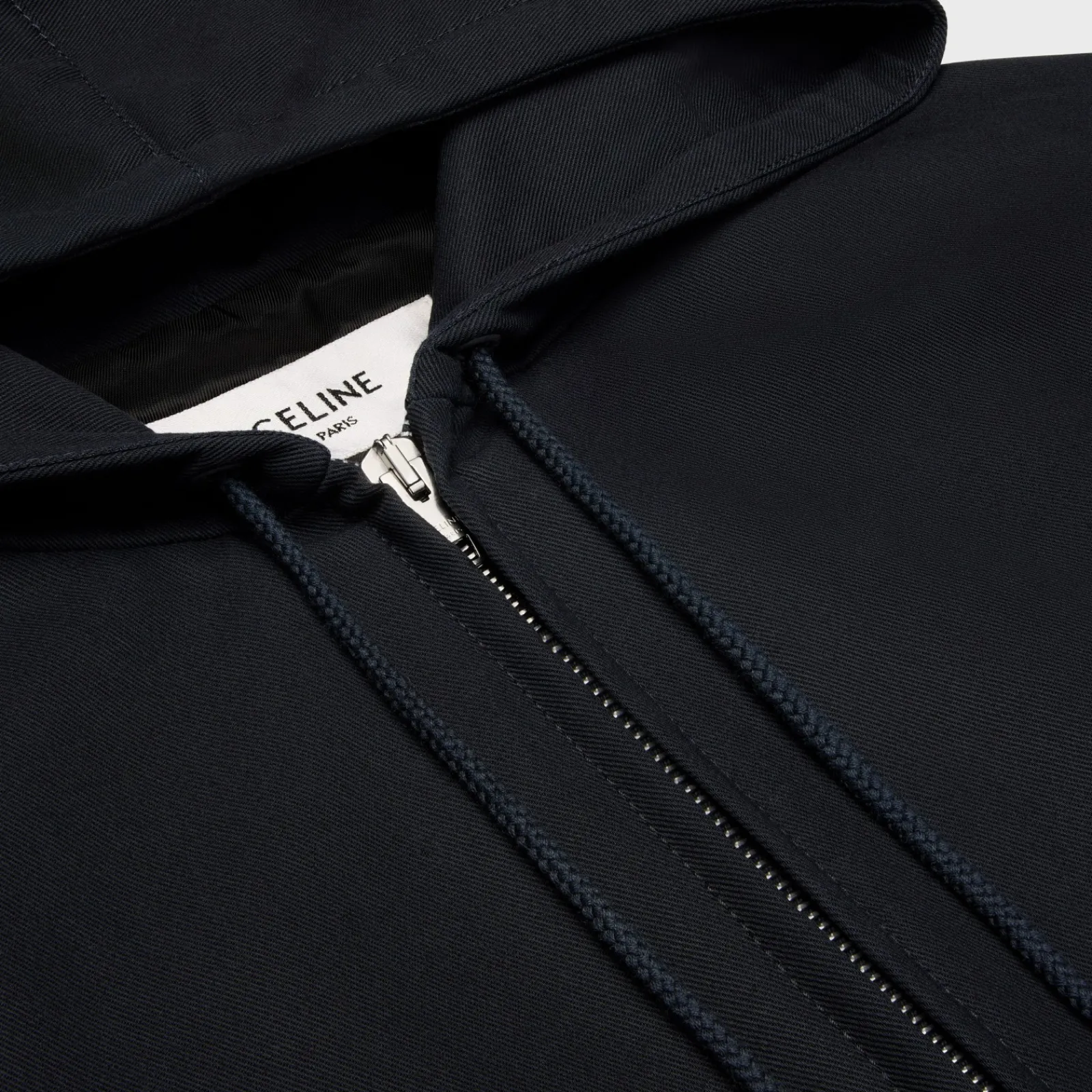 Online triomphe blouson jacket with hood in cotton twill Coats & Blousons