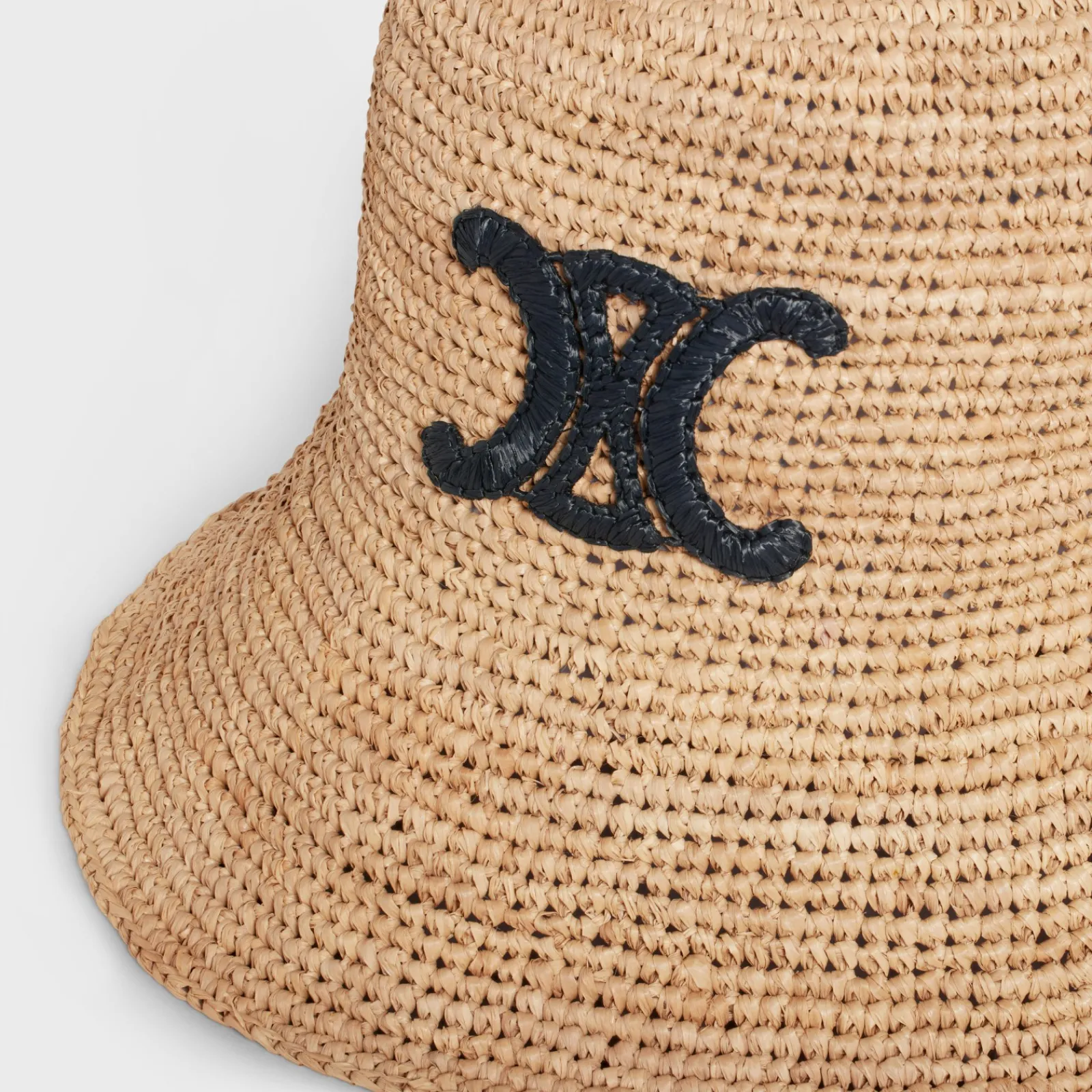 Clearance triomphe bucket hat in raffia Women Bucket Hats And Caps