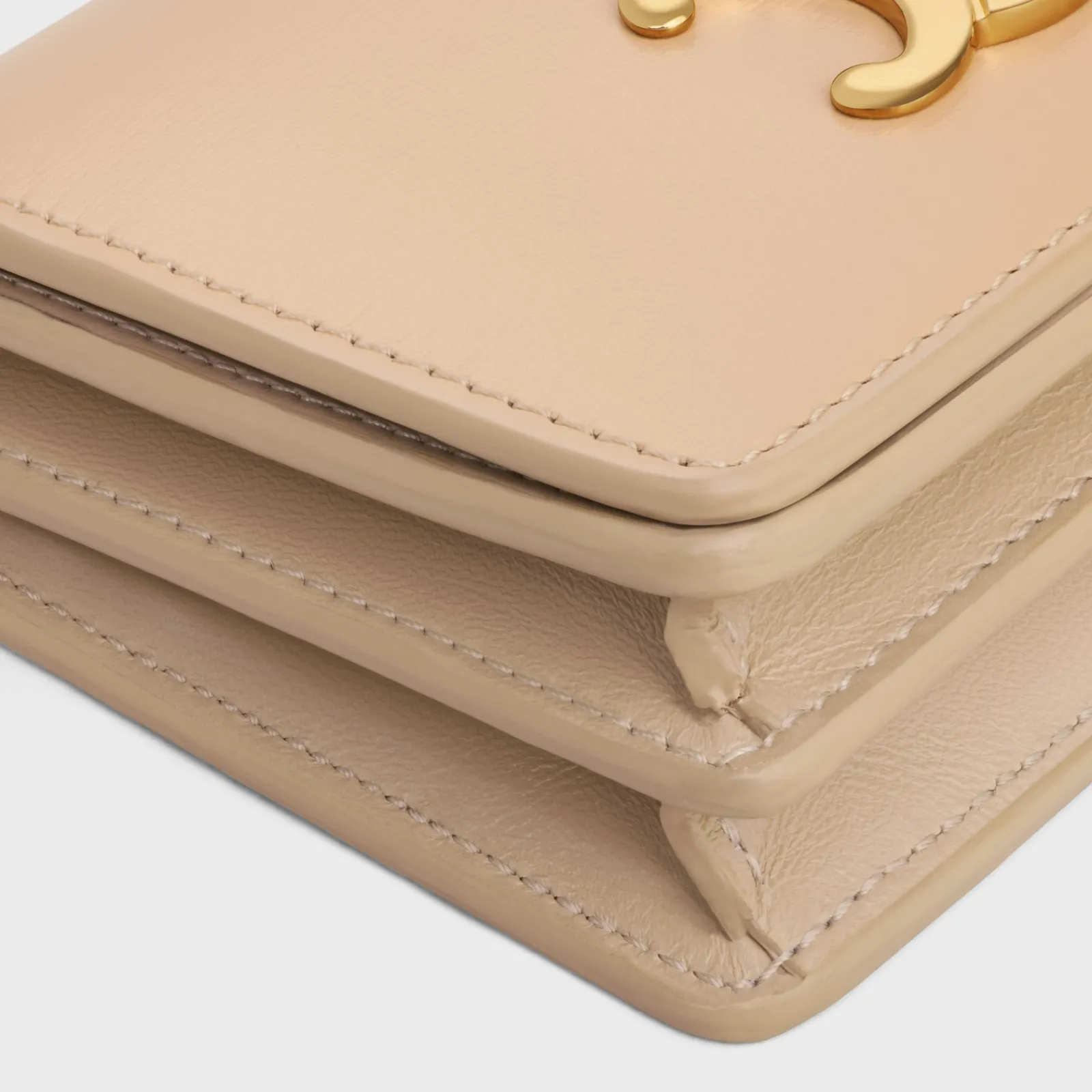 Fashion TRIOMPHE BUSINESS CARD HOLDER in SHINY CALFSKIN Women Triomphe | Categories·Coin And Card Holders